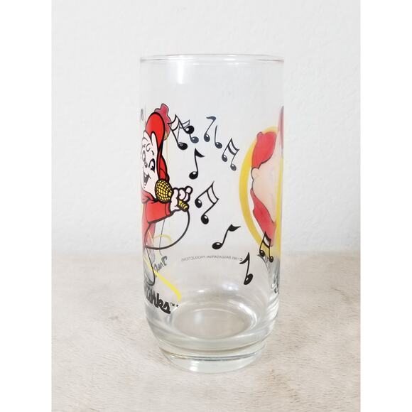 Alvin The Chipmunks Drinking Clear Glass Tumbler 16oz Drinkware Year 1985 6" - Picture 3 of 13